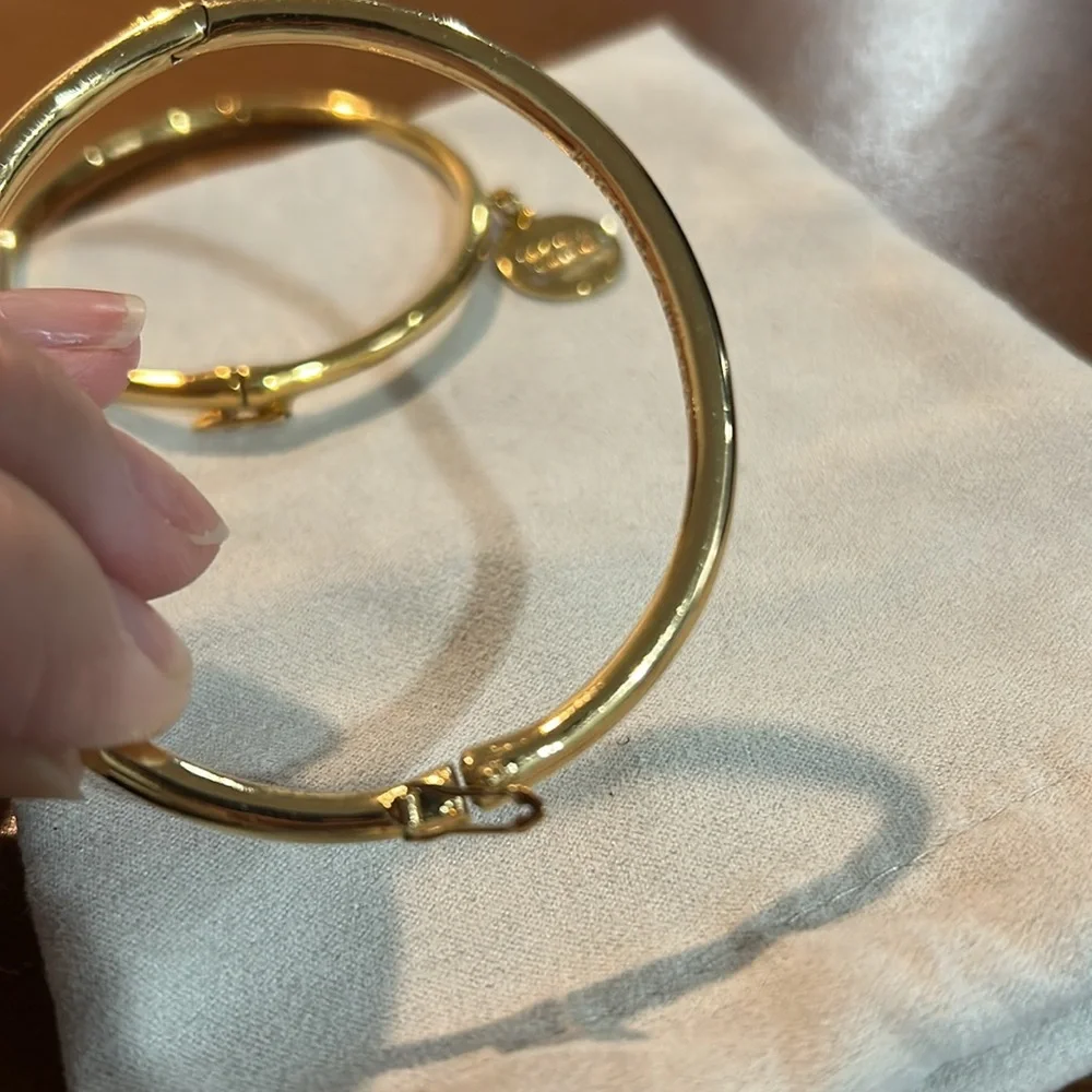 Kate Spade Gold and Blue Bangle Bracelet Set - Picture 5 of 5